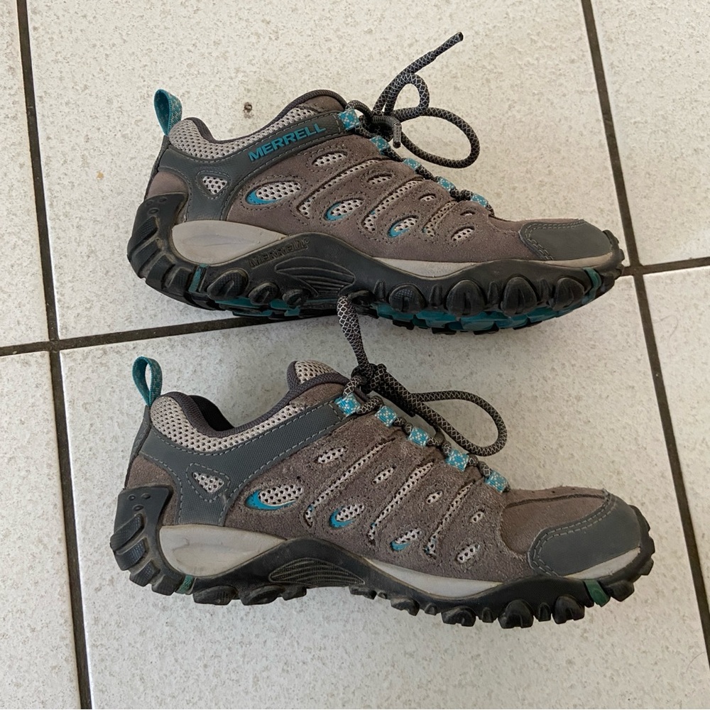 Merrell Crosslander 2 Hiking Shoes - women’s size 6 - charcoal capri gray blue - Picture 3 of 6